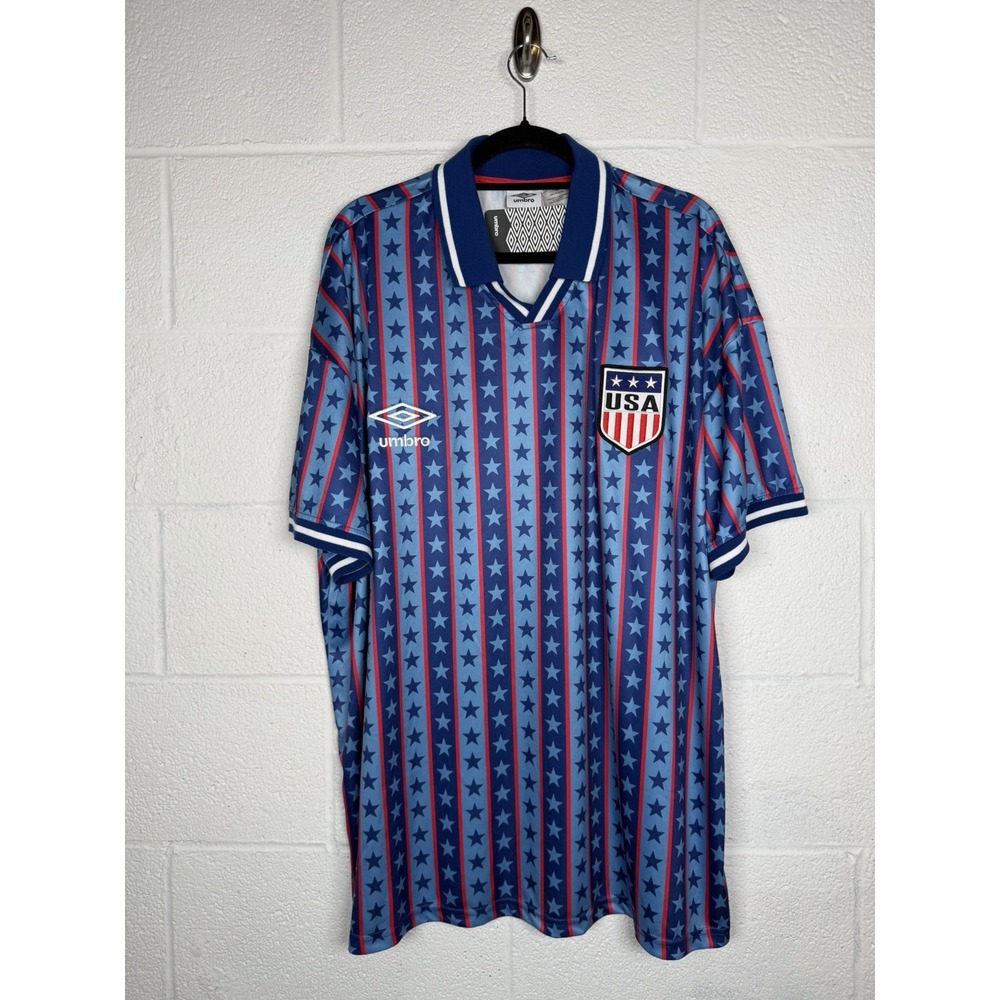 Umbro USA Soccer Jersey XXL Patriotic Stars United States Futbol Shirt NWT